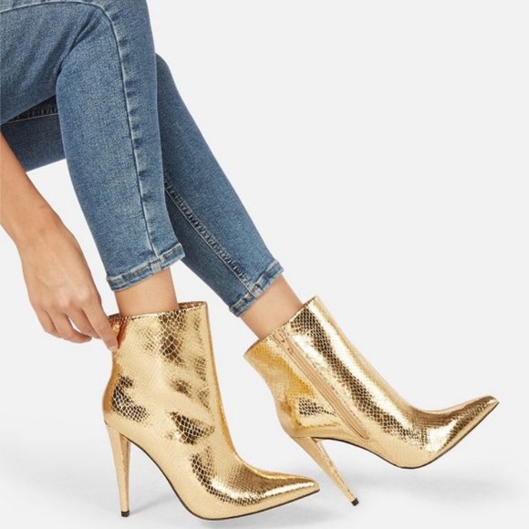 justfab snakeskin booties